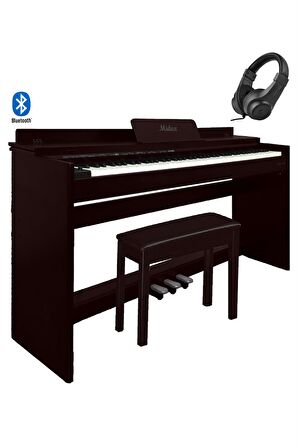 Midex PLX-140 PRO-SR Dijital Piyano Bluetooth Tuş Hassasiyeti 88 Tuşlu Kapaklı (Kulaklık ve Tabure)